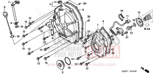 KUPPLUNGSDECKEL (CBF600S6/SA6/N6/NA6) CBF600NA6 de 2006